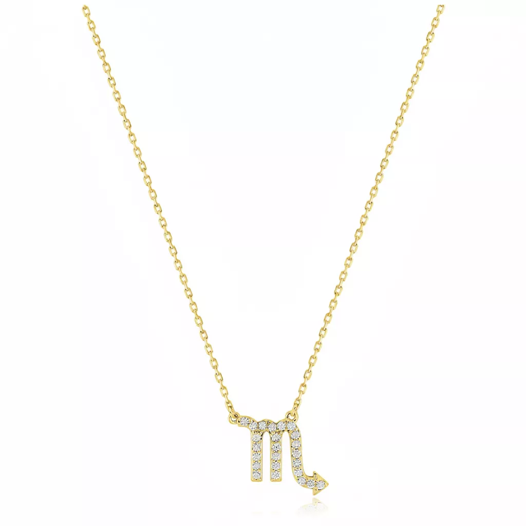 Collier Or Zirconium Abdelharine Scorpion - Collier en Or 750 18k - Bijoux en Vogue
