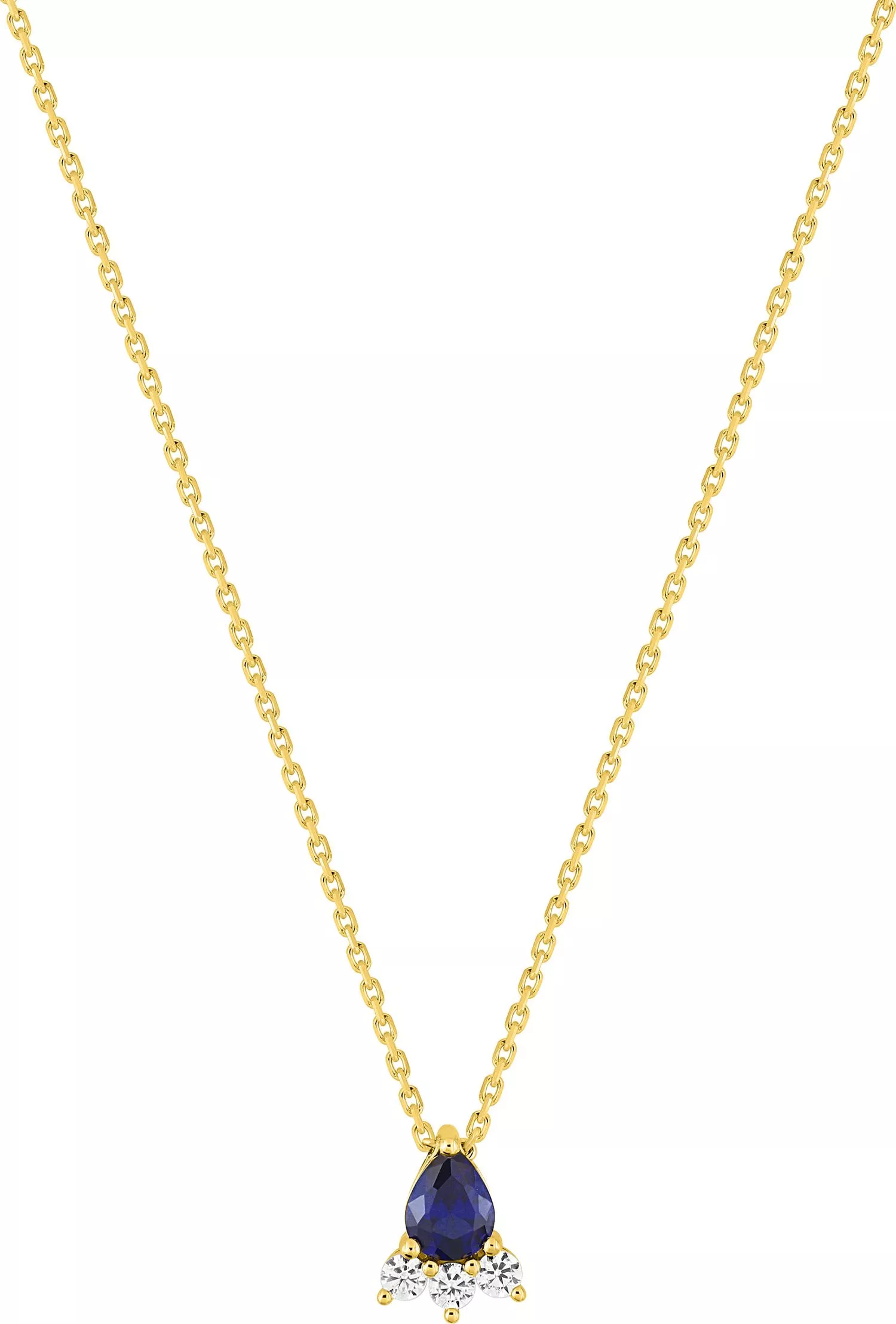 Collier Or Soumeitte Zirconium Saphir - Collier en Or 750 18k - Bijoux en Vogue