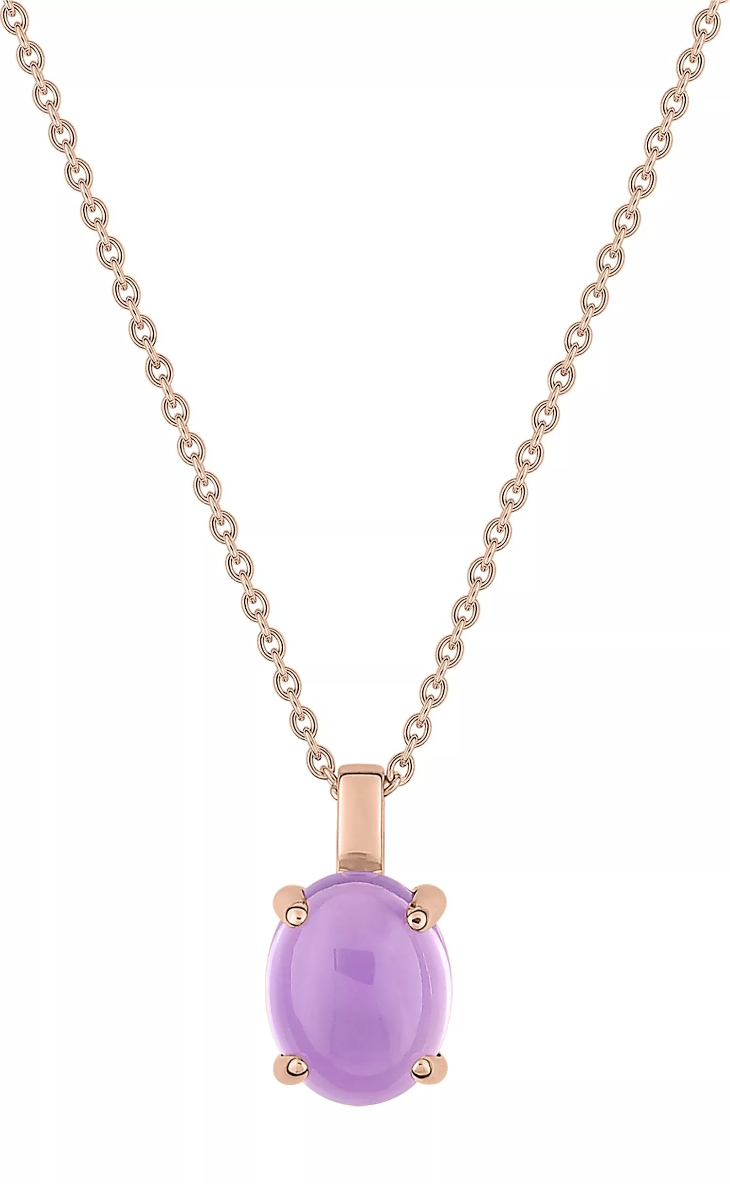 Collier Or Rose Assana Améthyste - Collier en Or 750 18k - Bijoux en Vogue