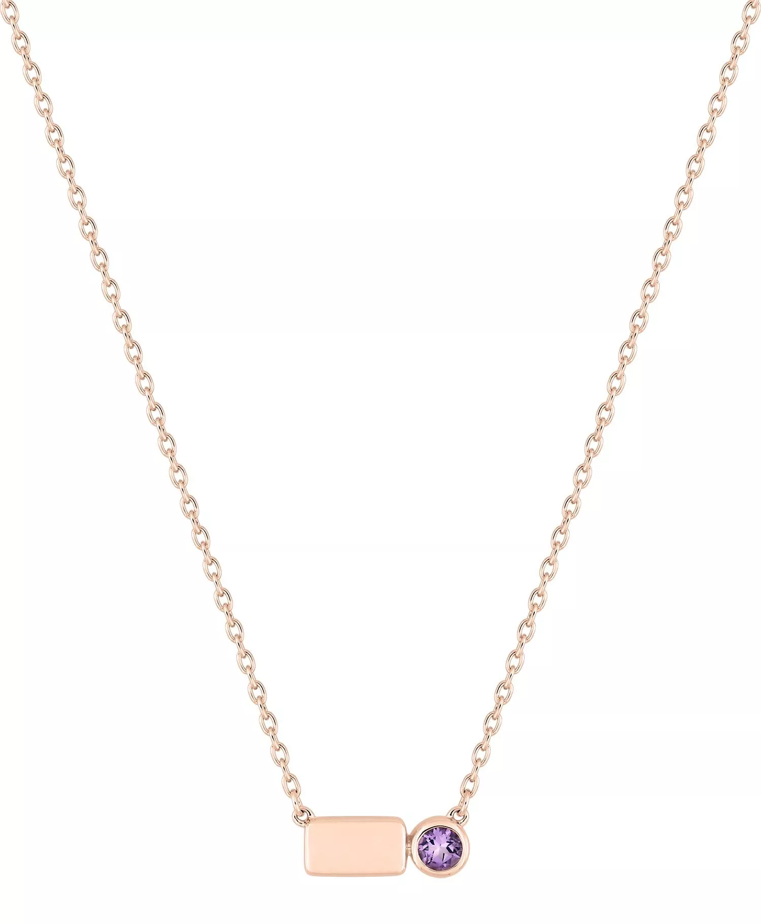 Collier Or Rose Oysila Améthyste - Collier en Or 750 18k - Bijoux en Vogue