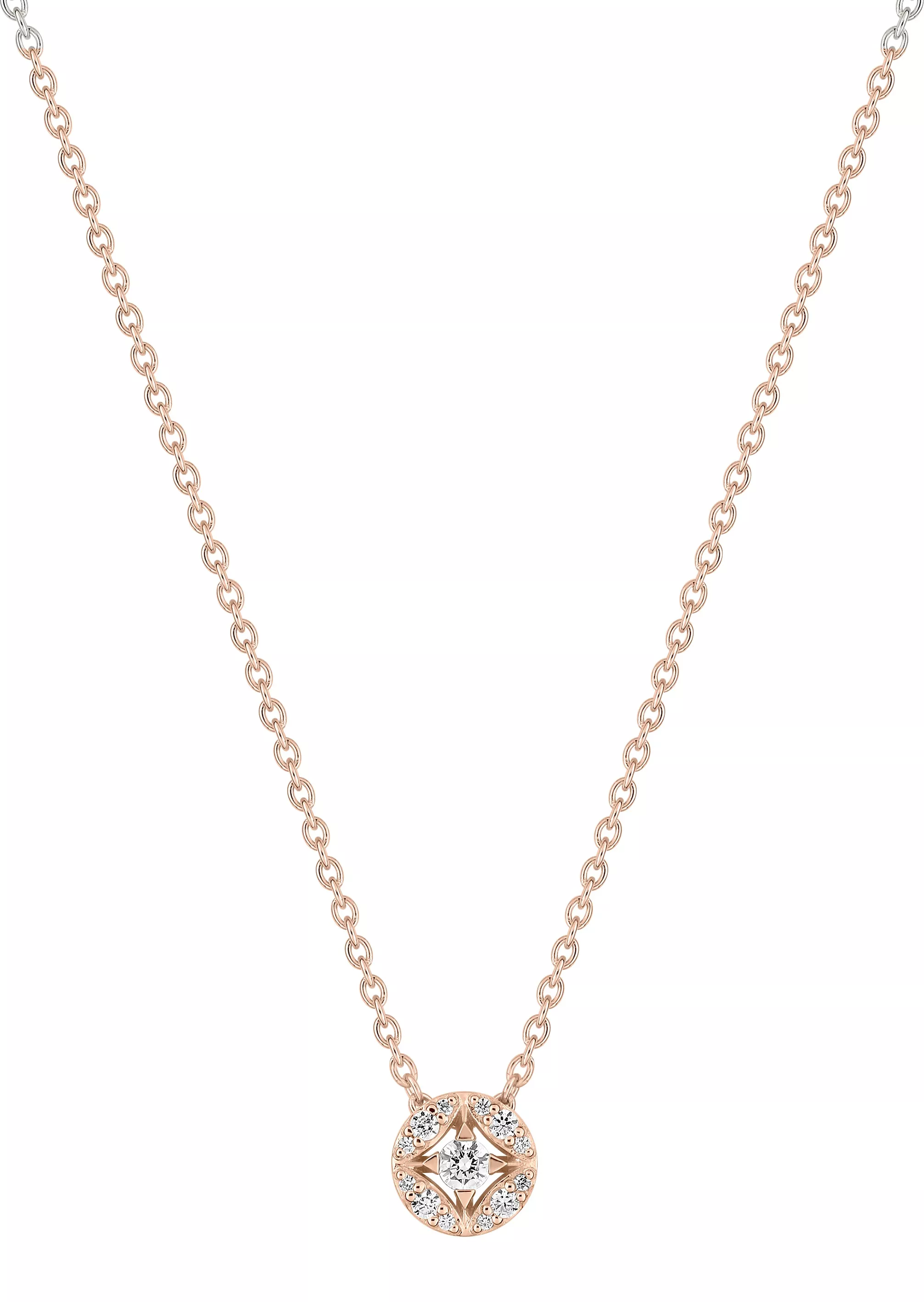 Collier Or Rose Diwita Diamant - Collier en Or 750 18k - Bijoux en Vogue