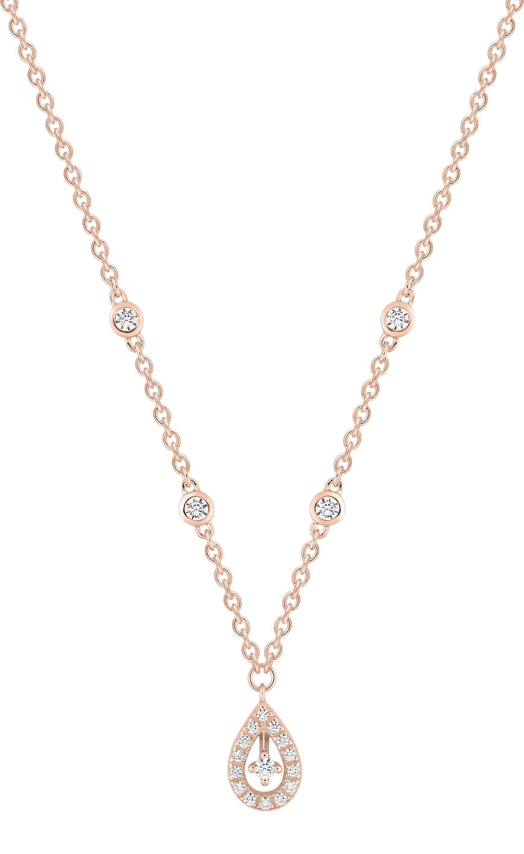 Collier Or Rose Khedija Diamant - Collier en Or 750 18k - Bijoux en Vogue