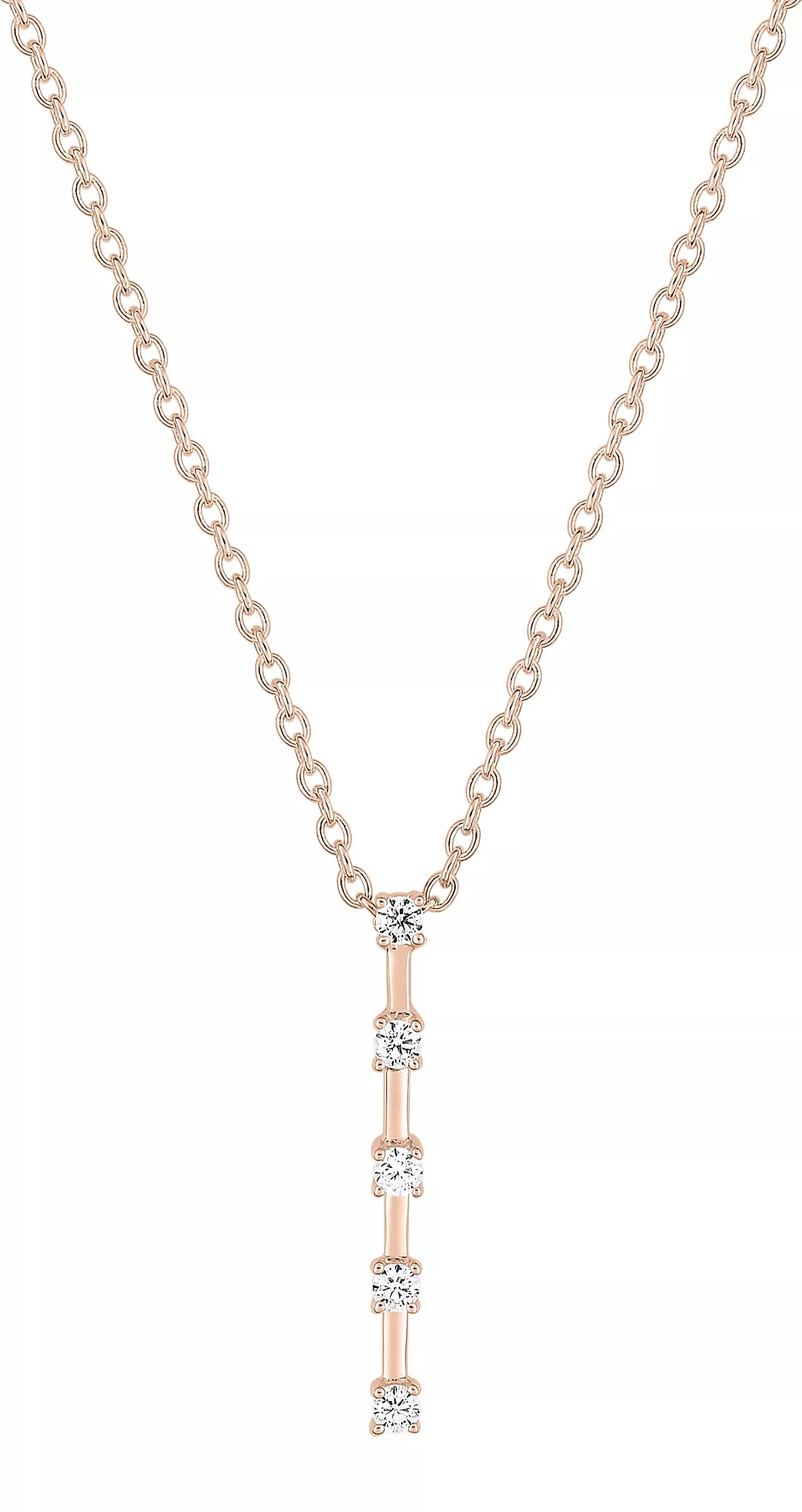 Collier Or Rose Anestha Diamant - Collier en Or 750 18k - Bijoux en Vogue