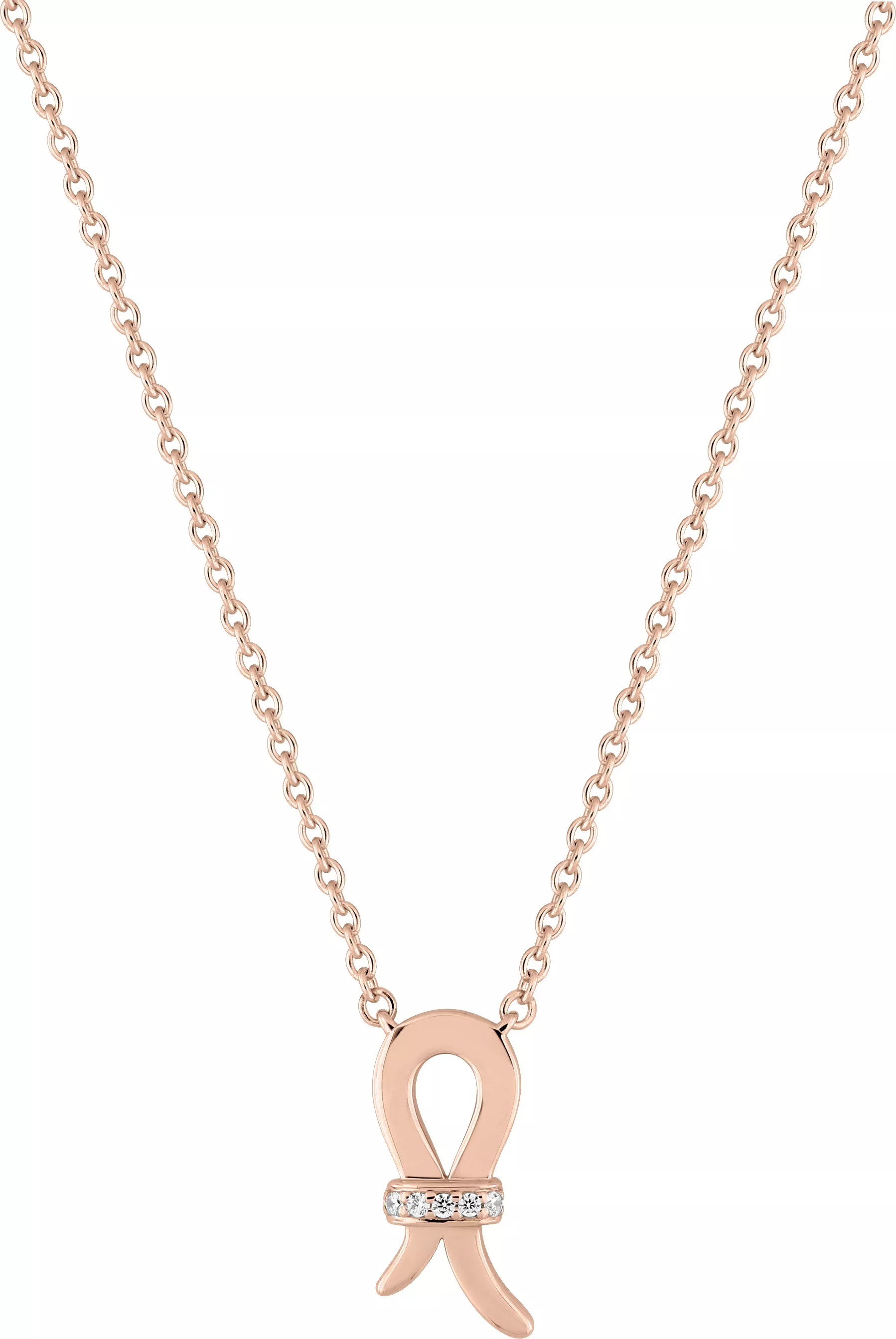 Collier Or Rose Phatthana Diamant - Collier en Or 750 18k - Bijoux en Vogue