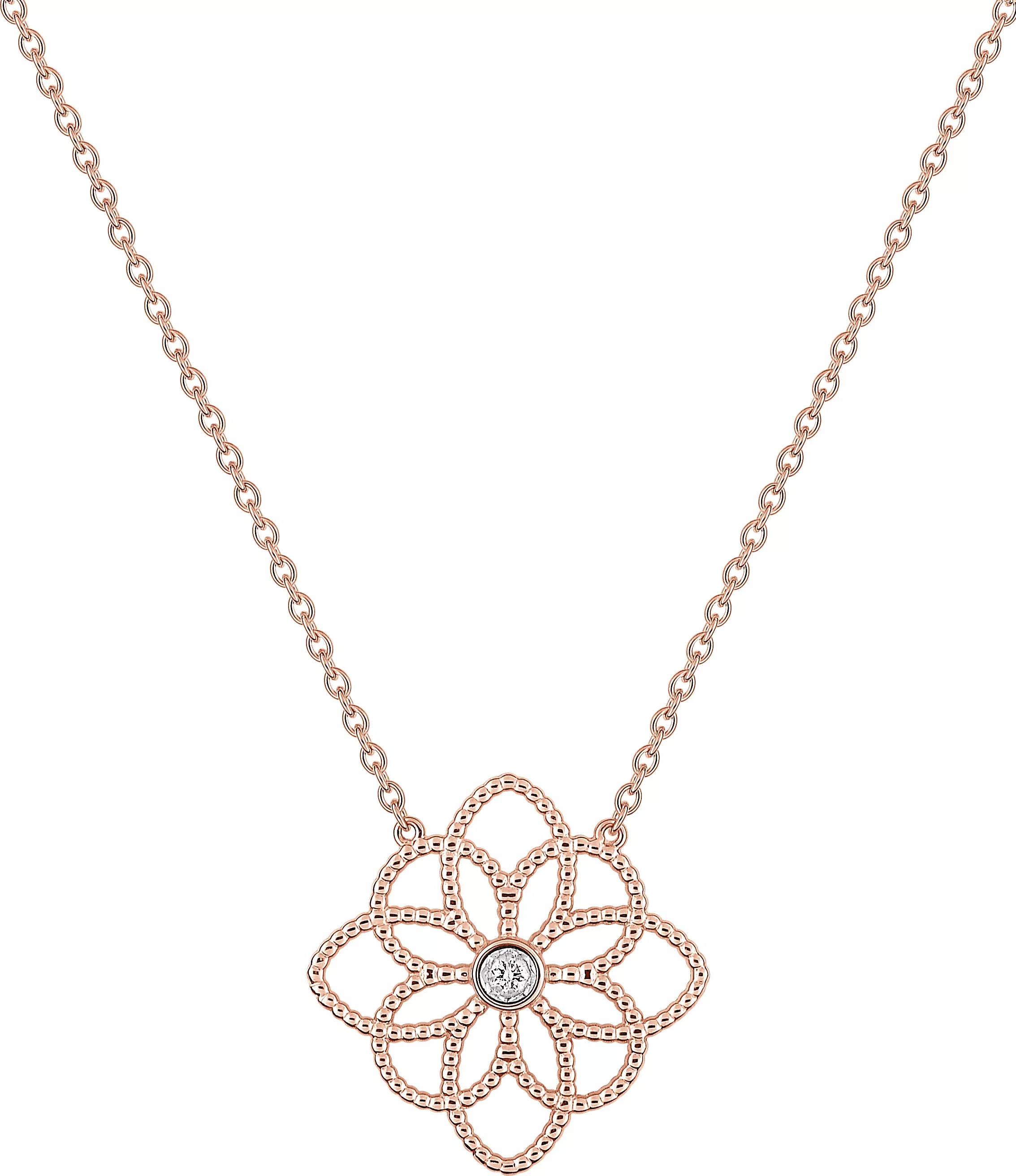 Collier Or Rose Berandette Diamant - Collier en Or 750 18k - Bijoux en Vogue