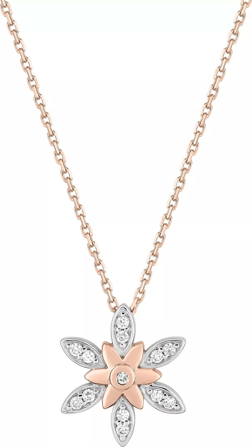 Collier Or Rose Samienne Diamant - Collier en Or 750 18k - Bijoux en Vogue