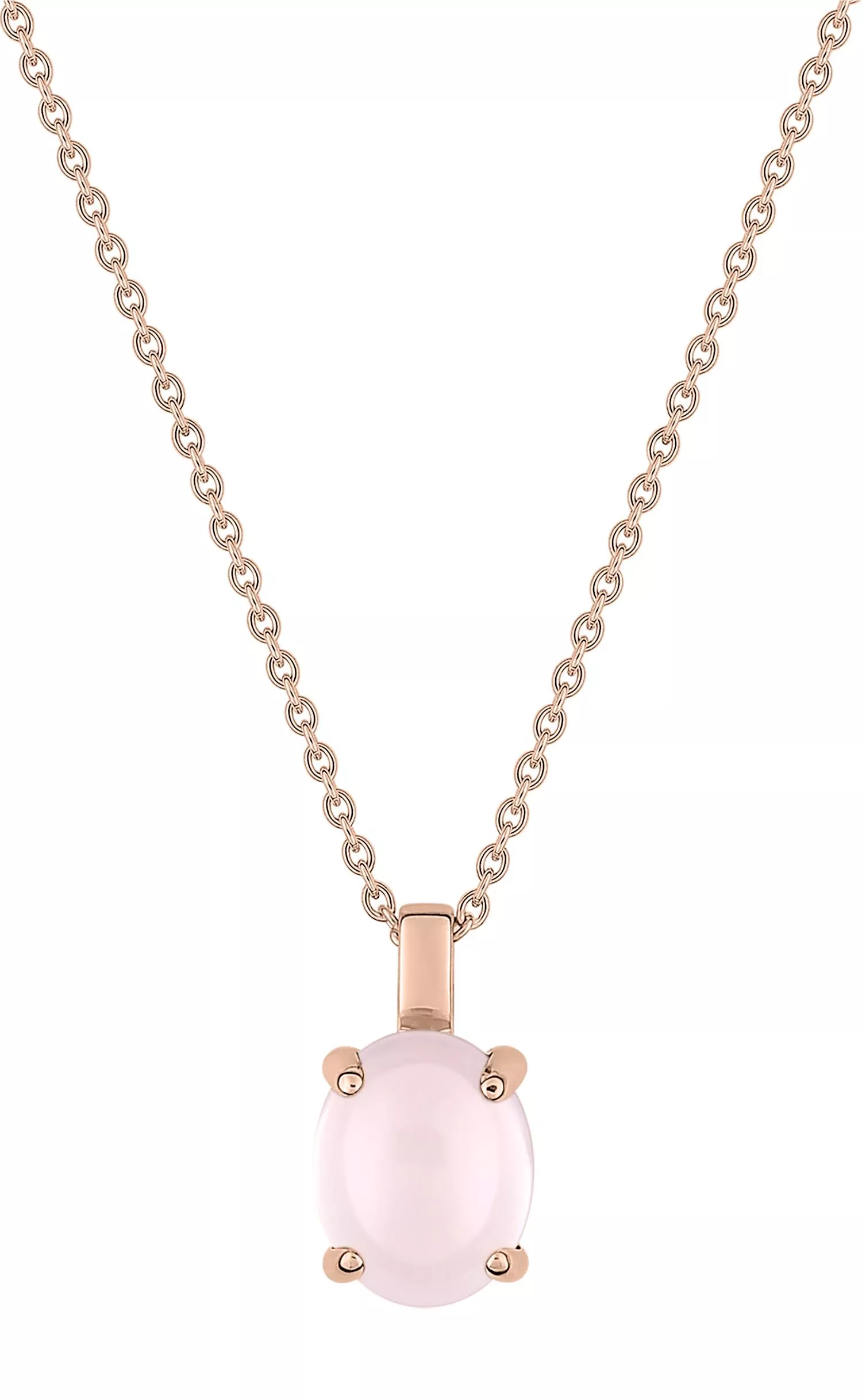 Collier Or Rose Jacquelina Quartz Rose - Collier en Or 750 18k - Bijoux en Vogue