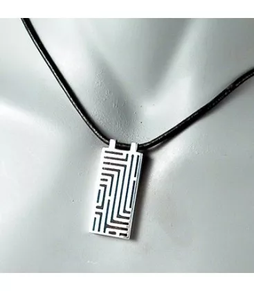 Collier pour homme Graphique Cezary "110-3/28" - Collier en Argent - Bijoux en Vogue