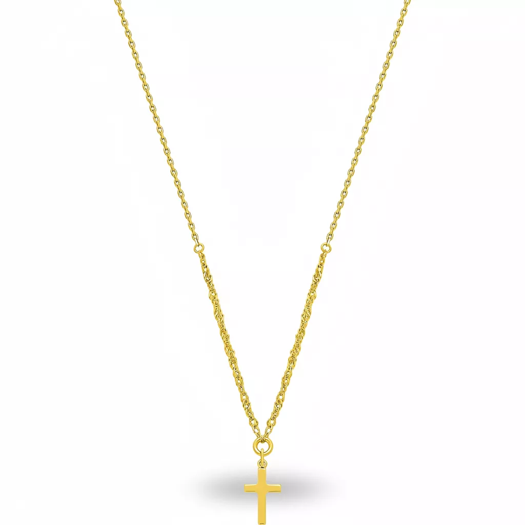 Collier Plaqué Or Croix Chrétienne - Collier en Plaqué or - Bijoux en Vogue