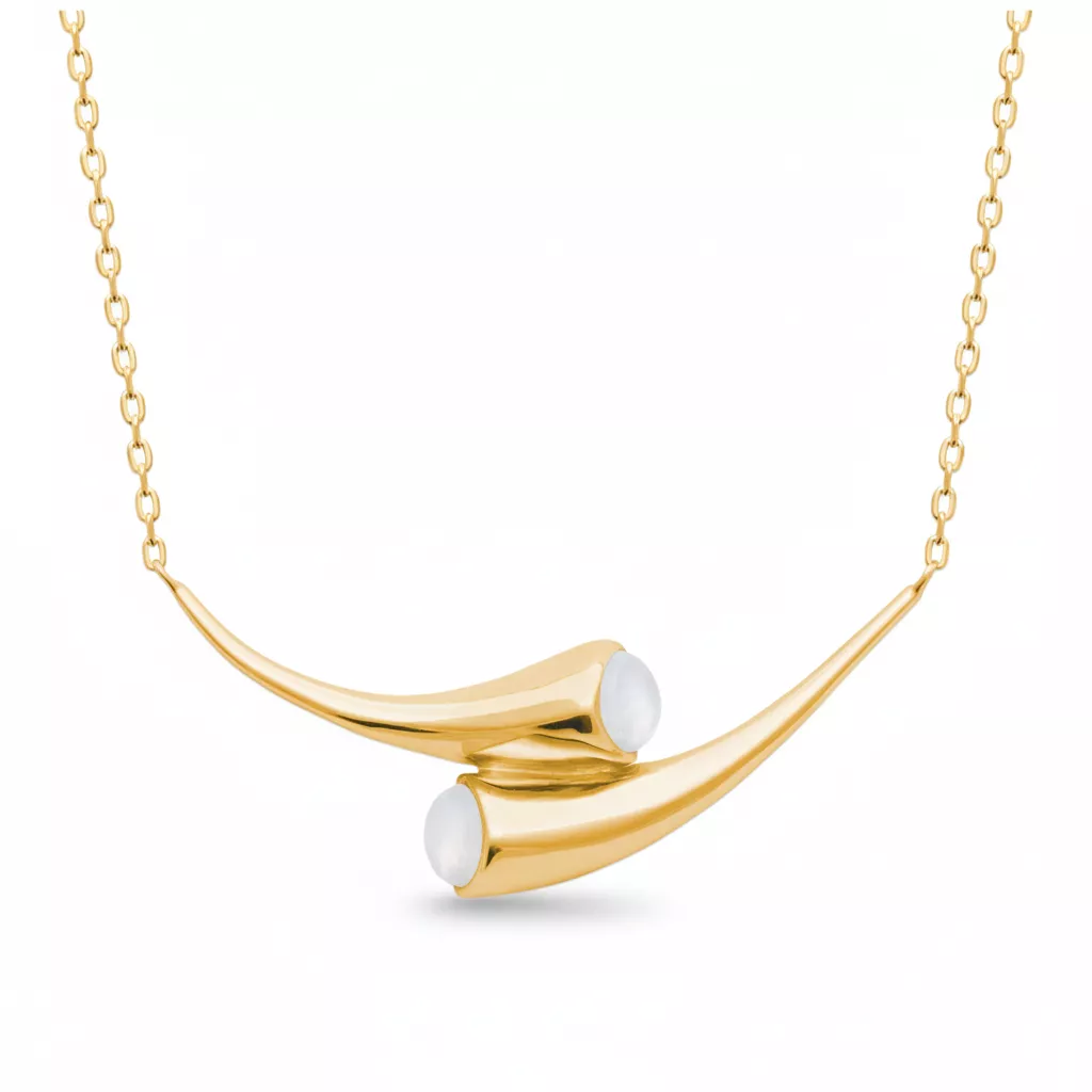 Collier Plaqué Or Rhada Nacre Croisé Couleurs - Collier en Plaqué or - Bijoux en Vogue