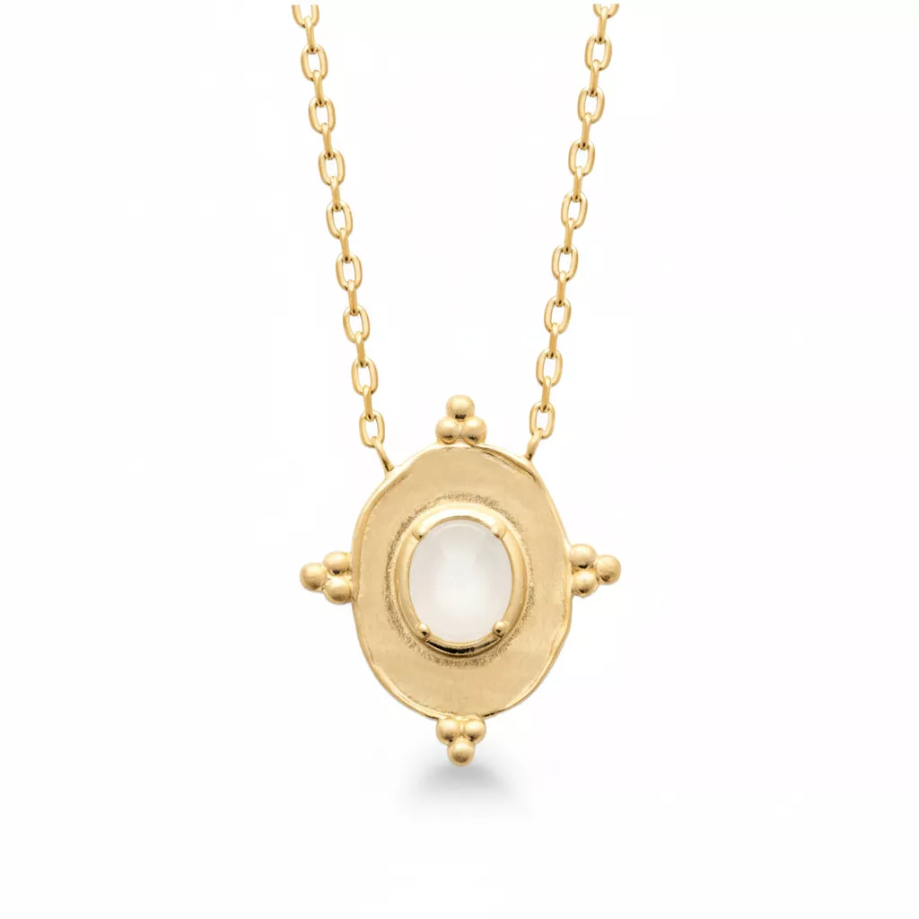 Collier Plaqué Or Tirza Pierre de lune Couleurs - Collier en Plaqué or - Bijoux en Vogue