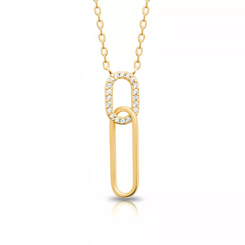 Collier Plaqué Or Soreinza Zirconium Croisé - Collier en Plaqué or - Bijoux en Vogue