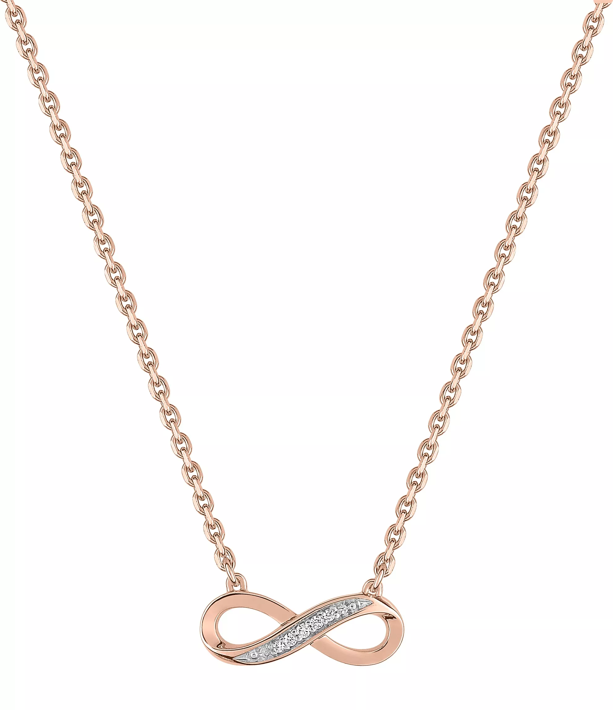 Collier Plaqué Or Hyra Rose Zirconium Infini - Collier en Plaqué or - Bijoux en Vogue
