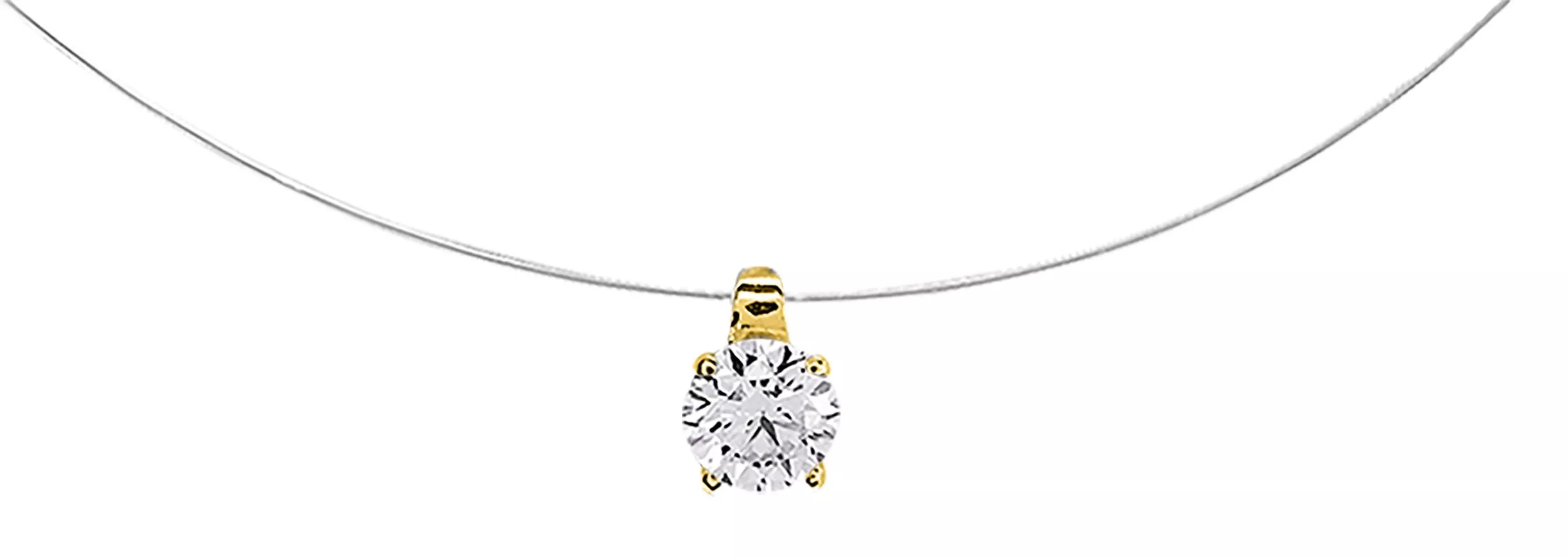 Collier Plaqué Or Shohela Zirconium - Collier en Plaqué or