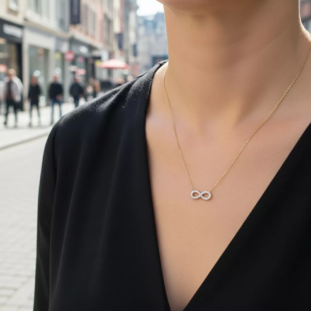 Collier Plaqué Or Jarmila Zirconium Infini - Collier en Plaqué or - Bijoux en Vogue