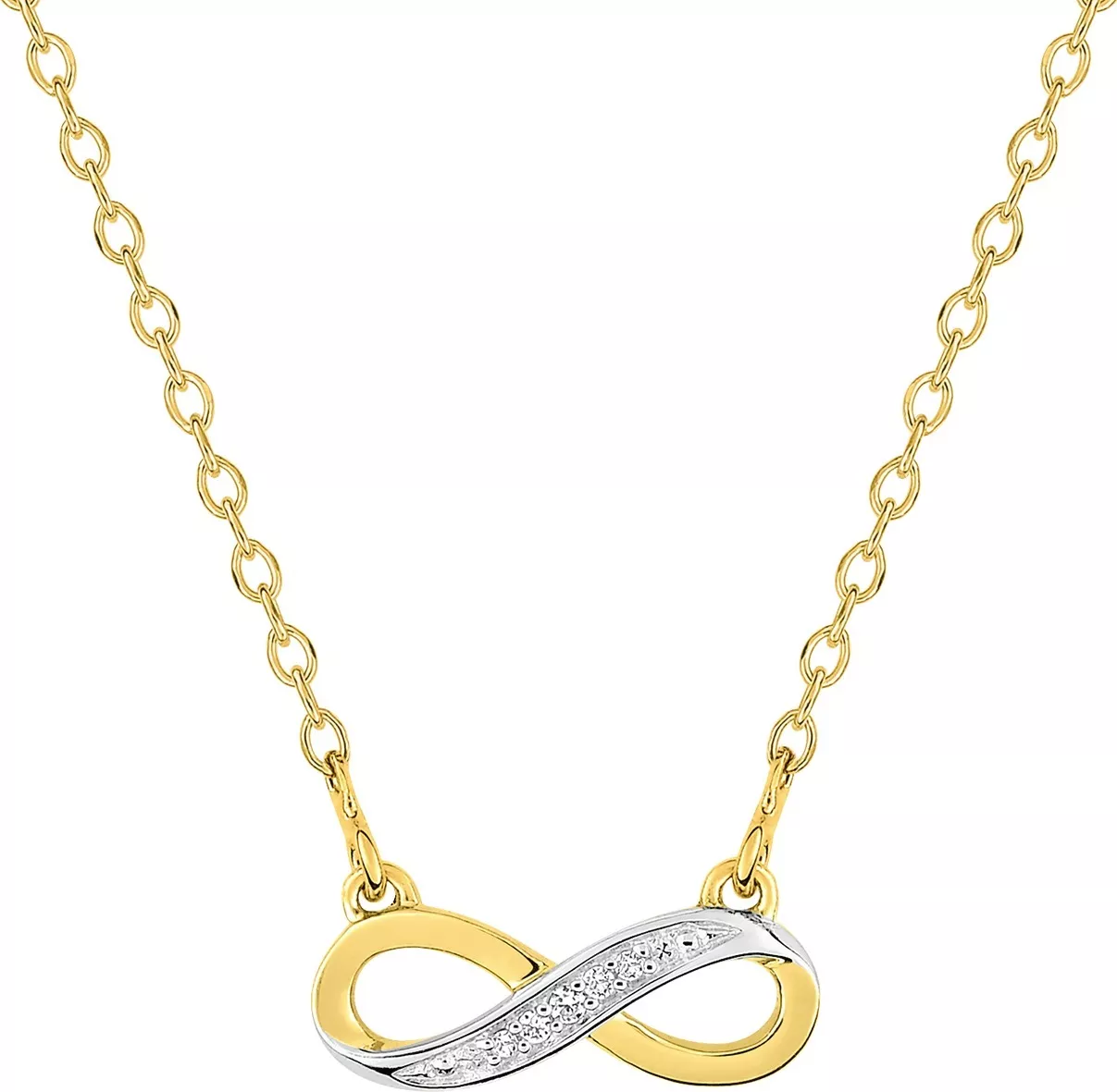 Collier Plaqué Or Carolline Zirconium Infini - Collier en Plaqué or - Bijoux en Vogue