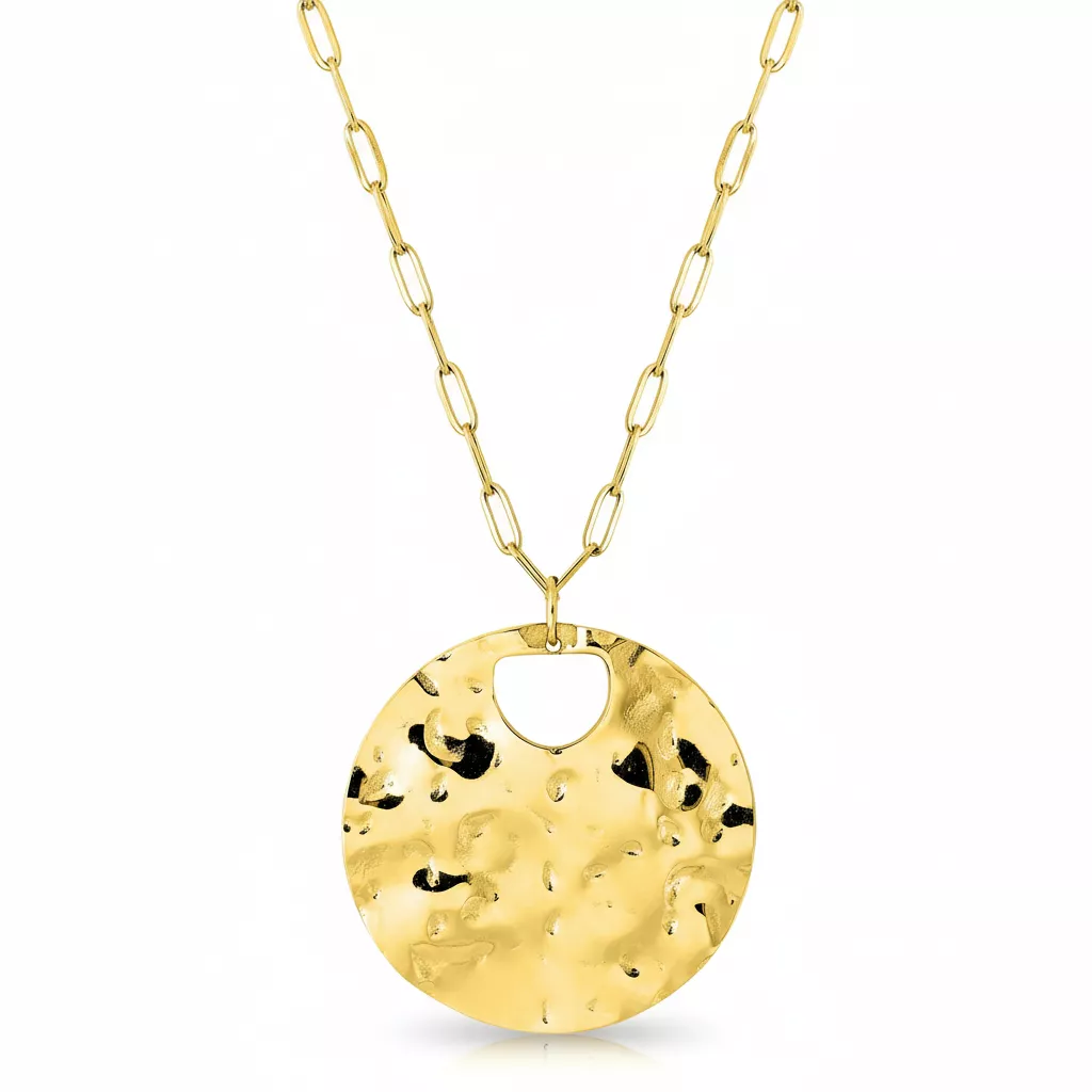 Collier Sautoir Acier Doré Nerine - Collier en Acier - Bijoux en Vogue