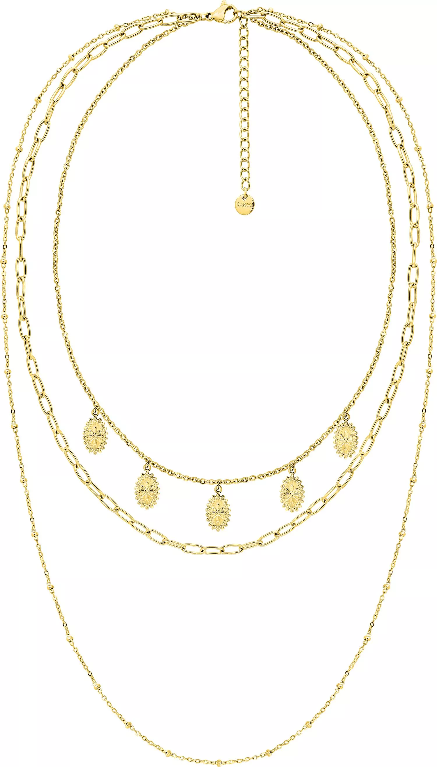 Collier Sautoir Acier Doré Arbira - Collier en Acier - Bijoux en Vogue