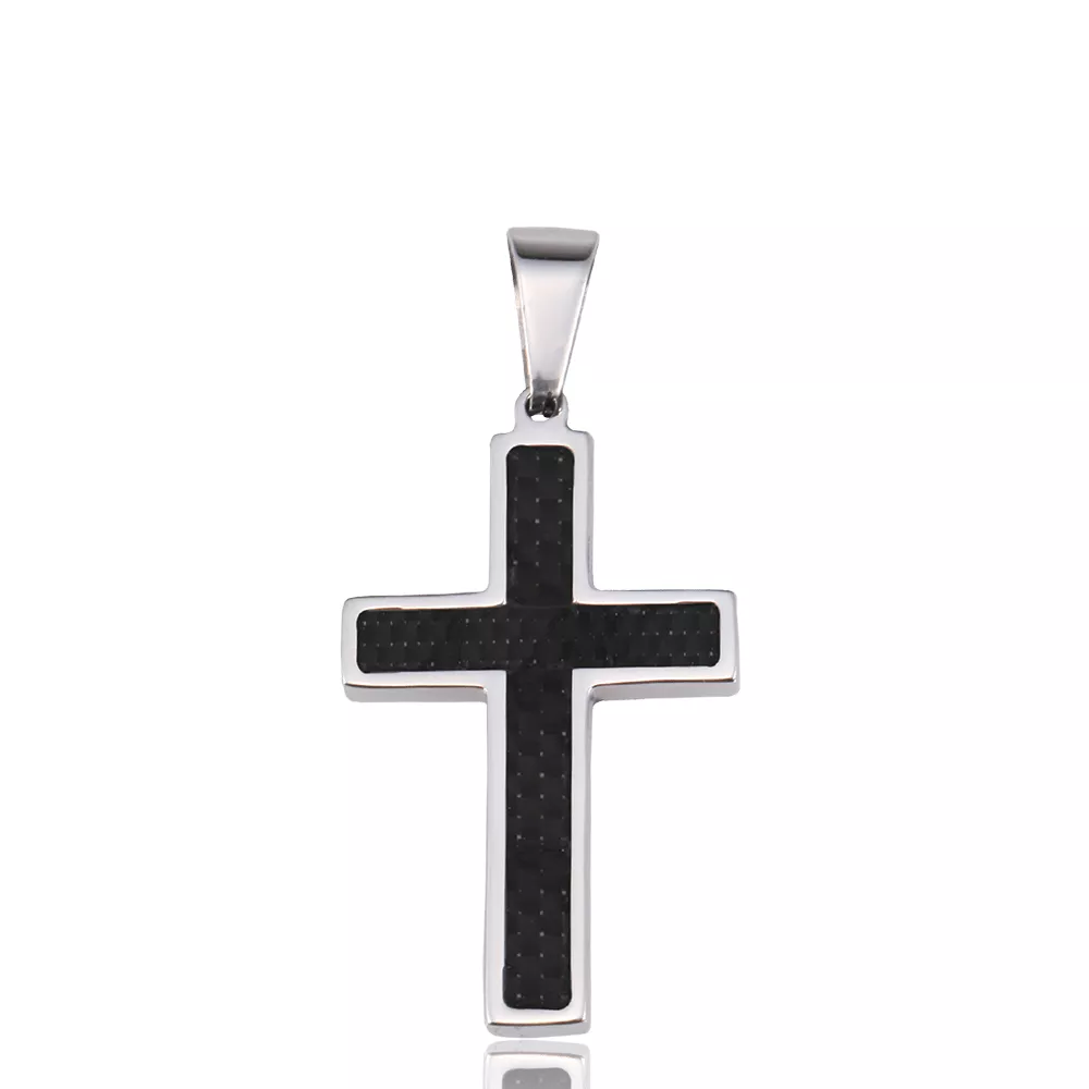 Pendentif croix noire Arafa Ysaure Religieux - Pendentif en Acier - Bijoux en Vogue