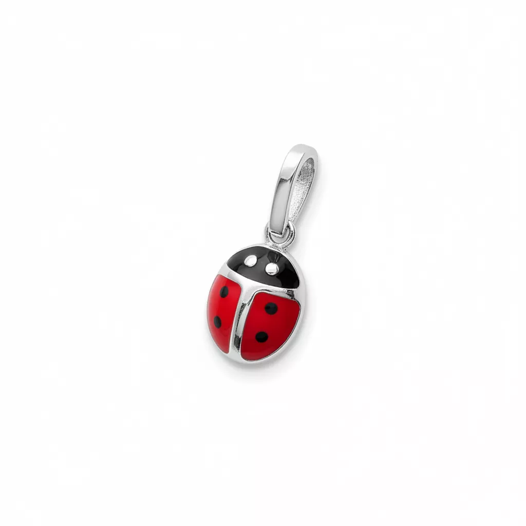 Pendentif Ery Fille Argent Coccinelle - Pendentif en Argent 925 - Bijoux en Vogue