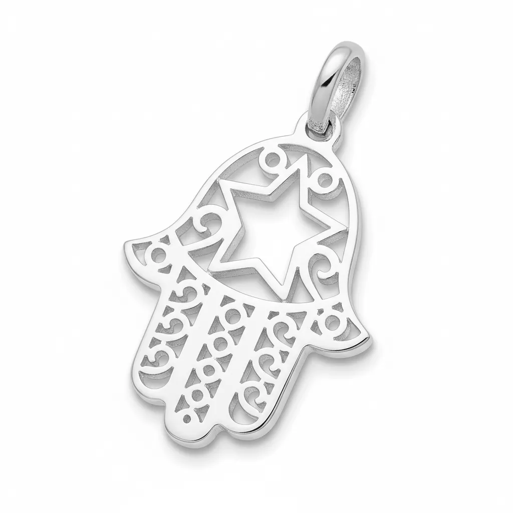 Pendentif Argent Main de Fatma - Pendentif en Argent 925 - Bijoux en Vogue
