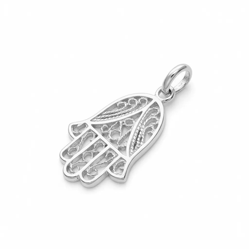 Pendentif Argent Main de Fatma - Pendentif en Argent 925 - Bijoux en Vogue