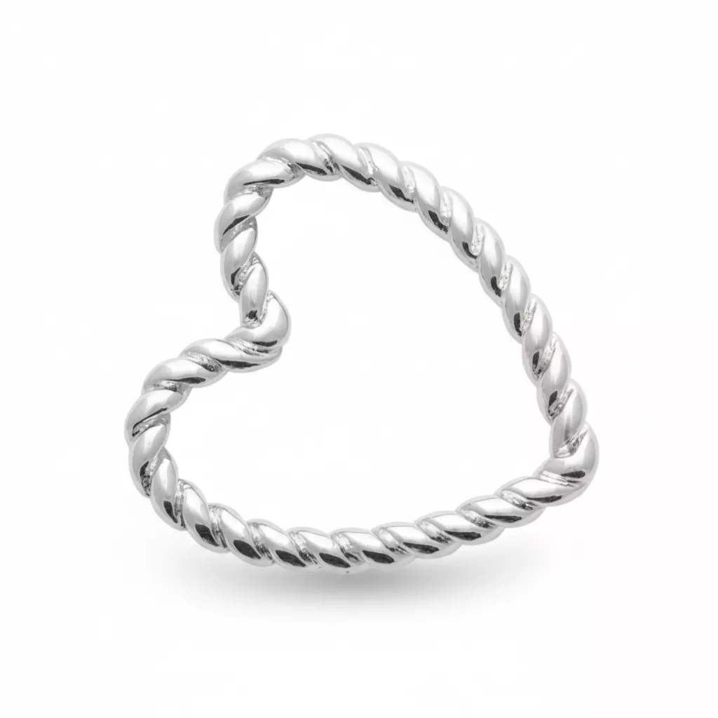 Pendentif Argent Adeva Coeurs Texturé - Pendentif en Argent 925 - Bijoux en Vogue