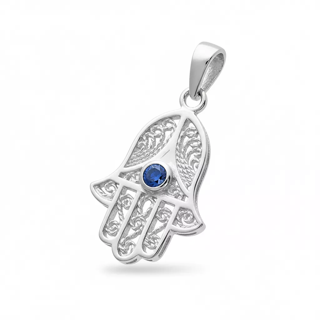 Pendentif Argent Main de Fatma - Pendentif en Argent 925 - Bijoux en Vogue