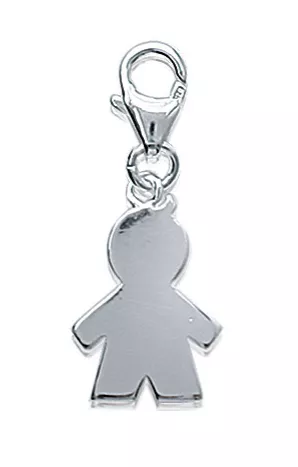 Pendentif mousqueton Omayma bambino Personnage - Pendentif en Argent 925 - Bijoux en Vogue