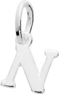Pendentif Argent Lettre N - Pendentif en Argent 925