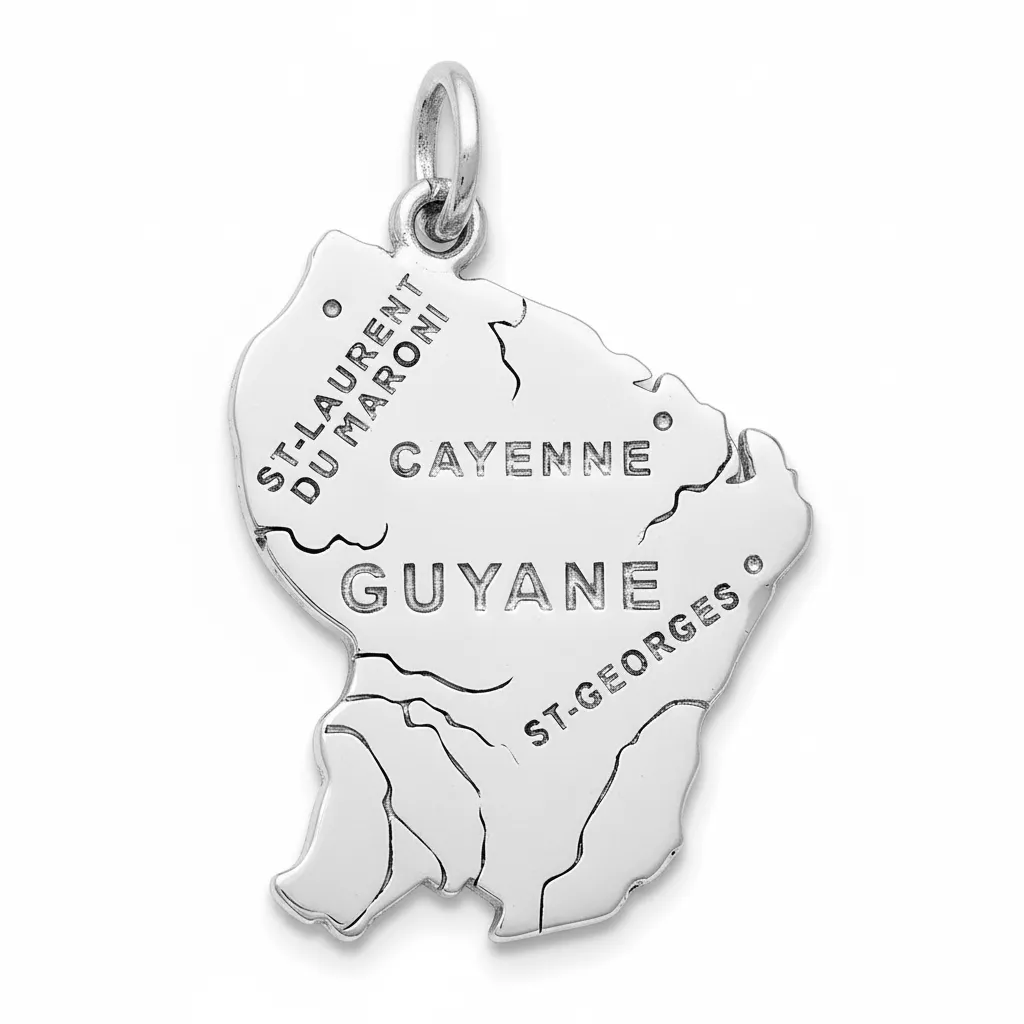 Pendentif Argent Chareuf Guyane - Pendentif en Argent 925 - Bijoux en Vogue
