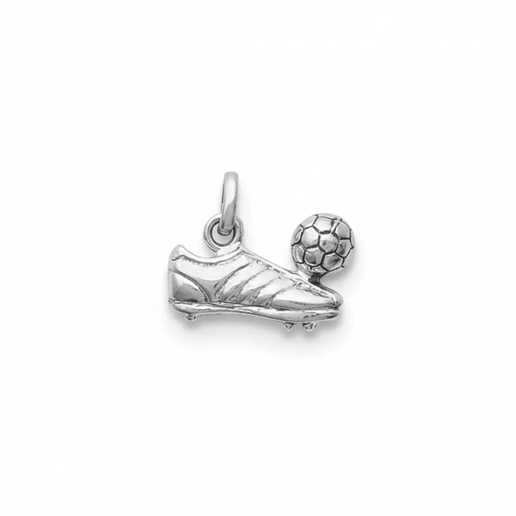 Pendentif Argent Football - Pendentif en Argent 925 - Bijoux en Vogue