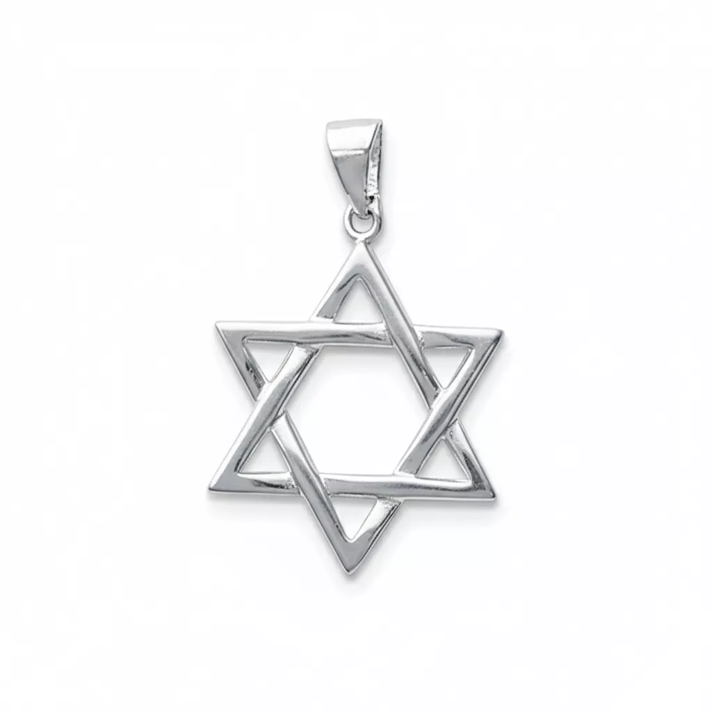 Pendentif Argent Mettaicha Étoile de David - Pendentif en Argent 925 - Bijoux en Vogue