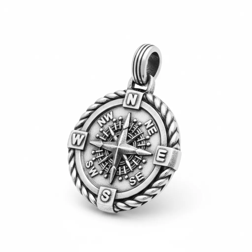 Pendentif Homme Argent Imed Figuratif Texturé - Pendentif en Argent 925
