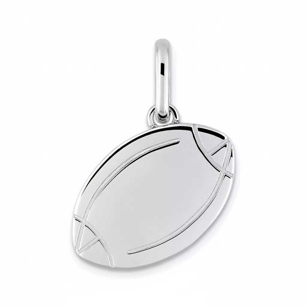 Pendentif Argent Ballon Rugby - Pendentif en Argent 925 - Bijoux en Vogue