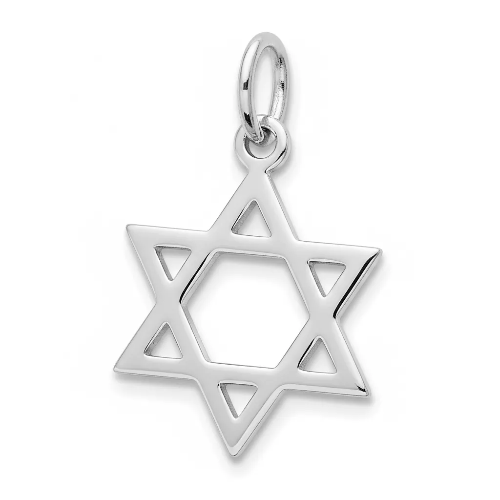 Pendentif Argent Anblal Étoile de David - Pendentif en Argent 925 - Bijoux en Vogue