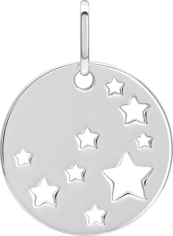 Pendentif Médaille Argent Étoile - Pendentif en Argent 925 - Bijoux en Vogue