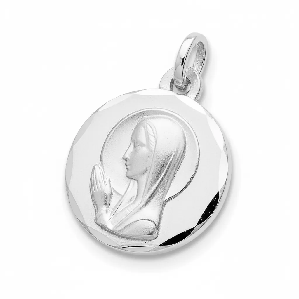 Pendentif Médaille Argent Vierge Marie - Pendentif en Argent 925