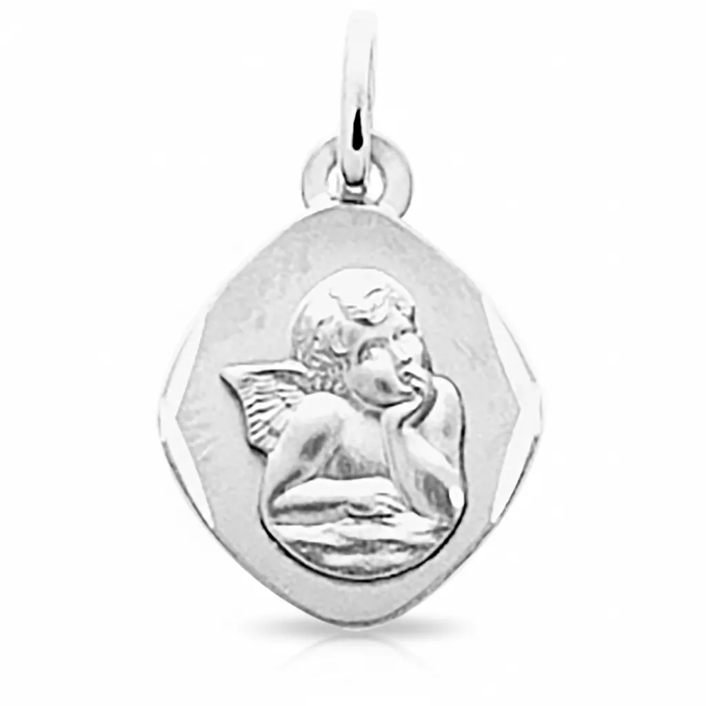 Pendentif Médaille Argent Ange de Raphaël - Pendentif en Argent 925