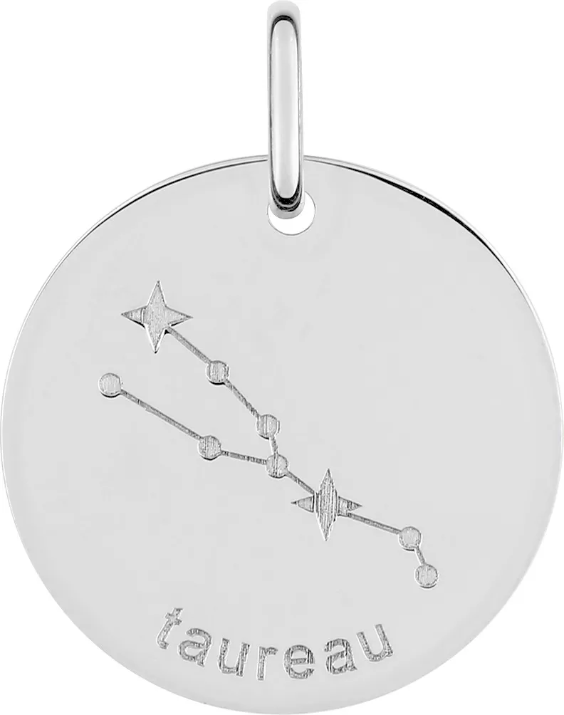 Pendentif Médaille Argent Taureau - Pendentif en Argent 925