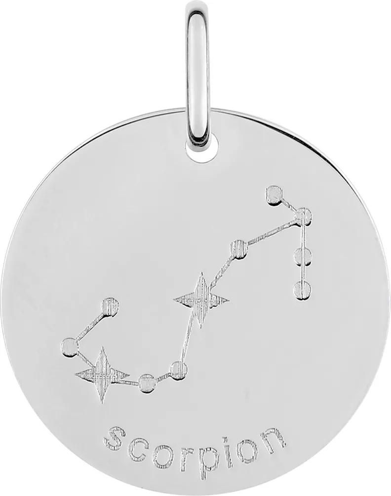 Pendentif Médaille Argent Scorpion - Pendentif en Argent 925