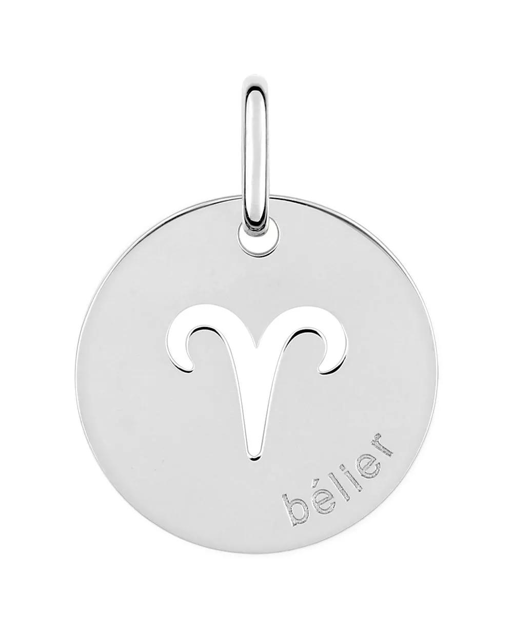 Pendentif Médaille Argent Bélier - Pendentif en Argent 925 - Bijoux en Vogue