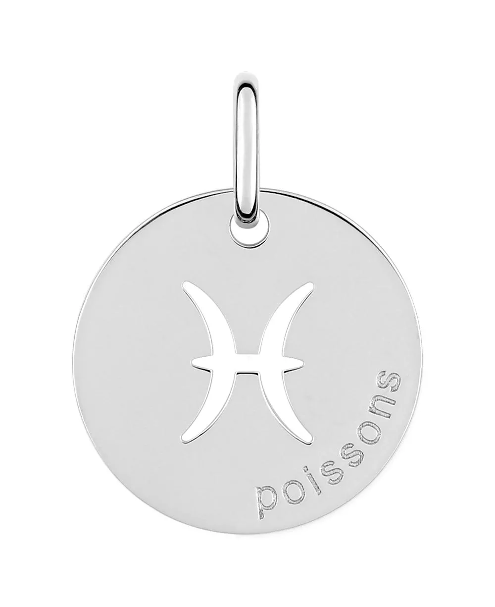 Pendentif Médaille Argent Poisson - Pendentif en Argent 925 - Bijoux en Vogue