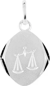 Pendentif Médaille Argent Balance - Pendentif en Argent 925