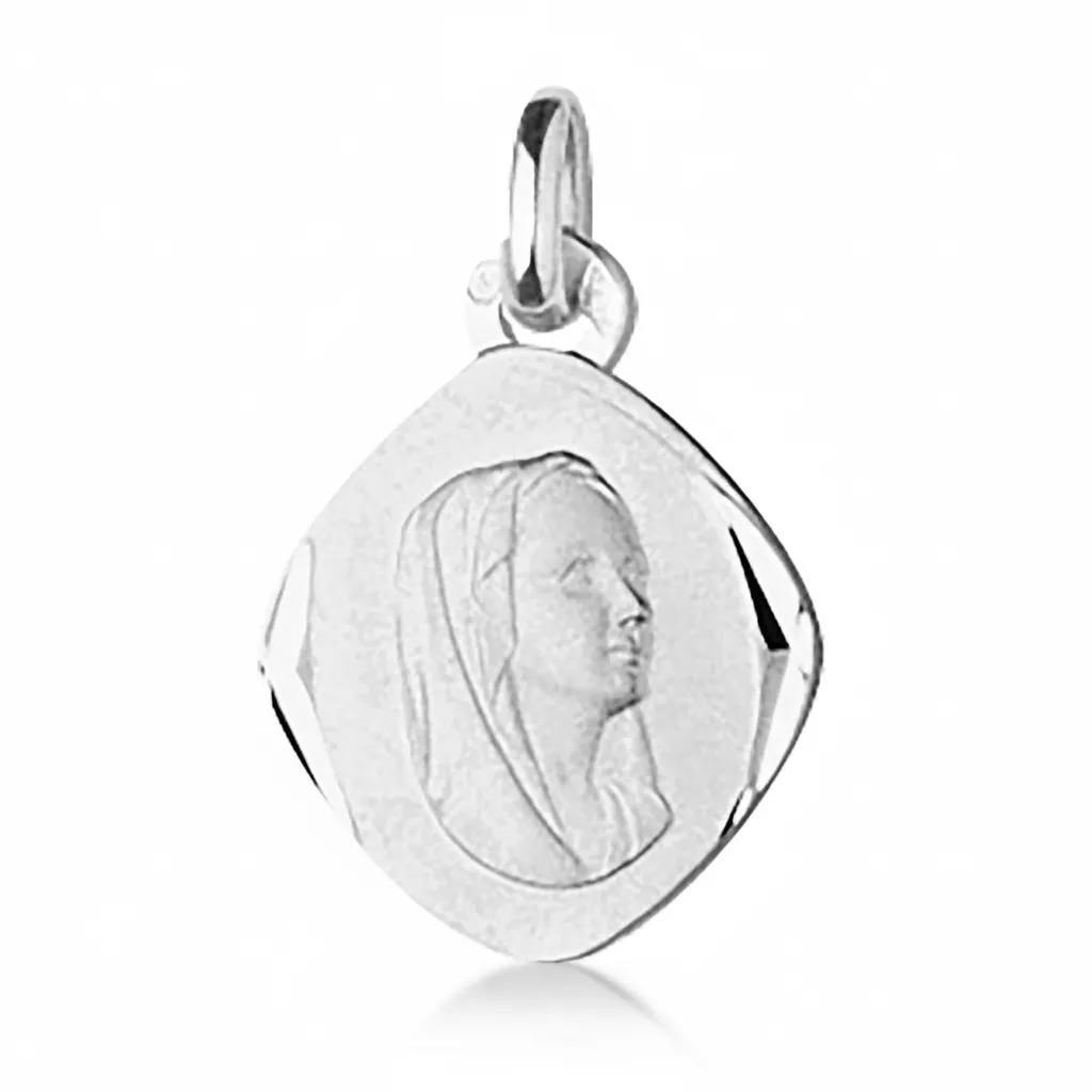 Pendentif Médaille Argent Vierge Marie - Pendentif en Argent 925 - Bijoux en Vogue