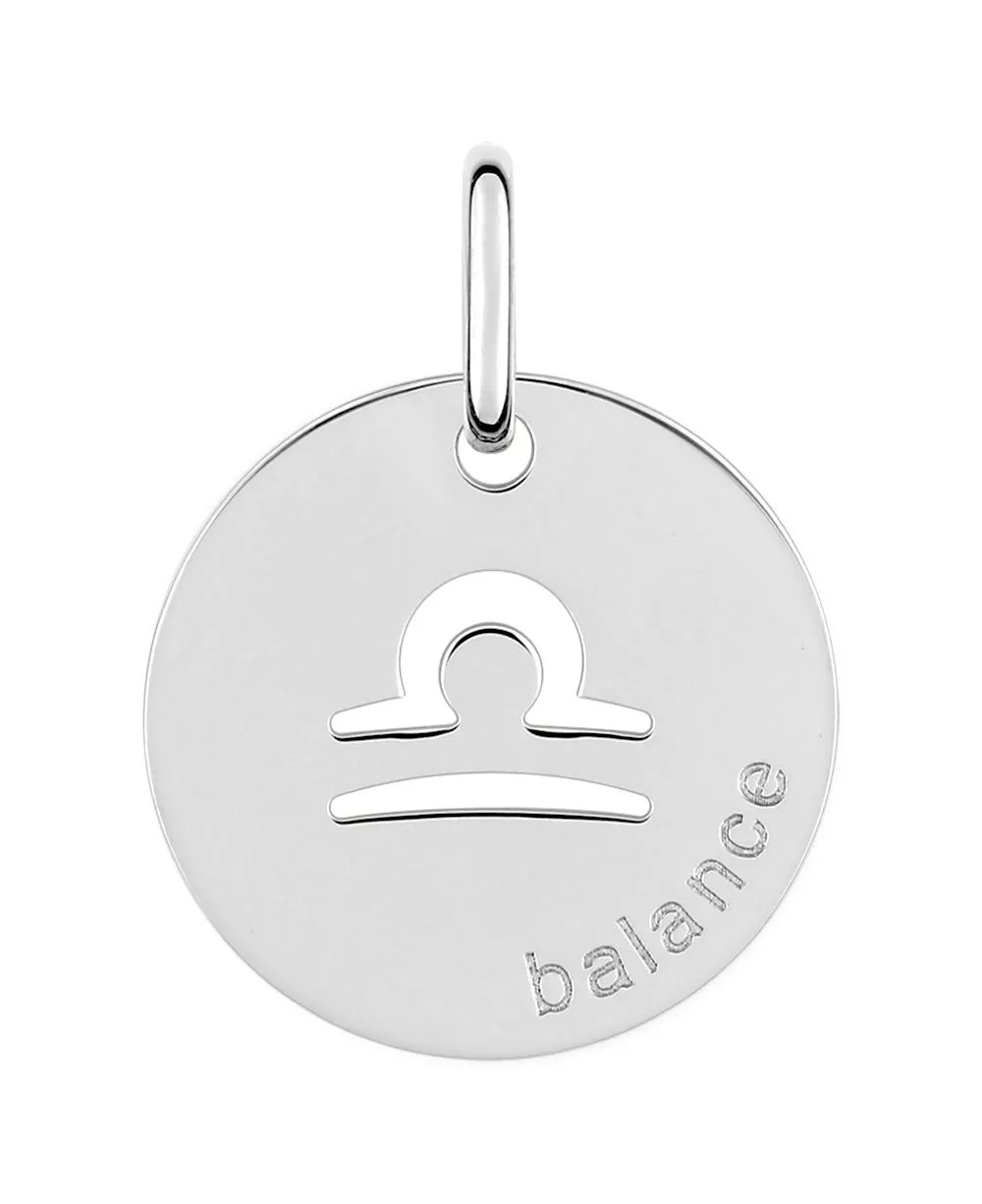 Pendentif Médaille Argent Balance - Pendentif en Argent 925 - Bijoux en Vogue