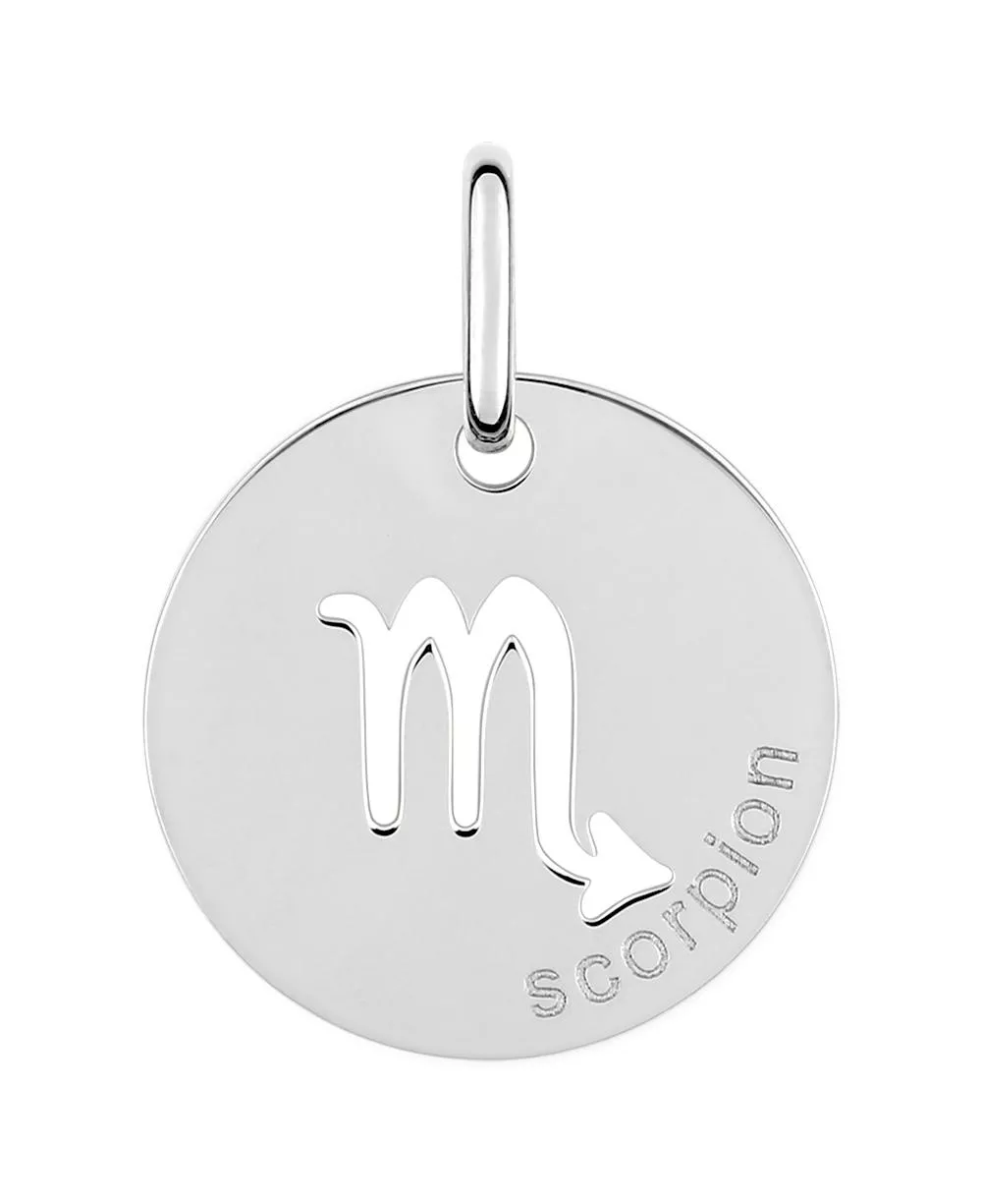 Pendentif Médaille Argent Scorpion - Pendentif en Argent 925