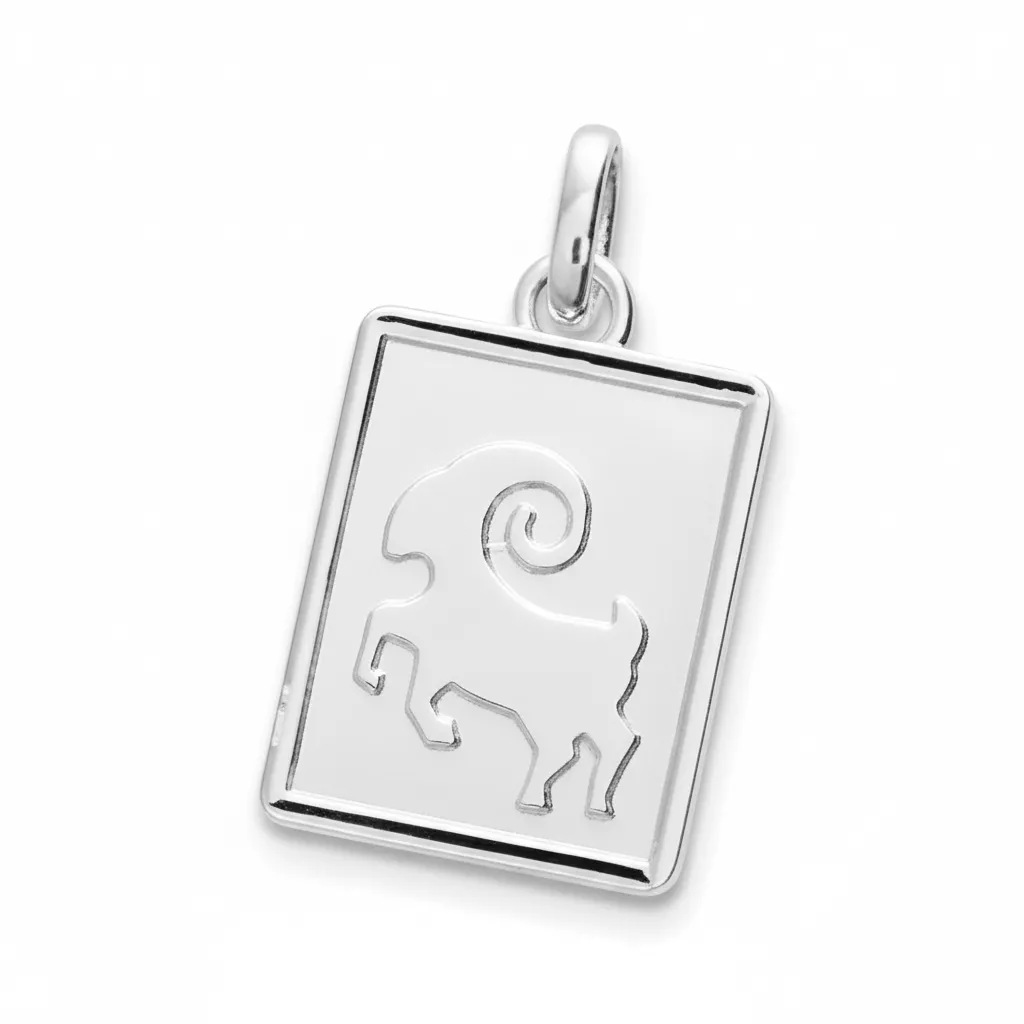 Pendentif Médaille Argent Bélier - Pendentif en Argent 925