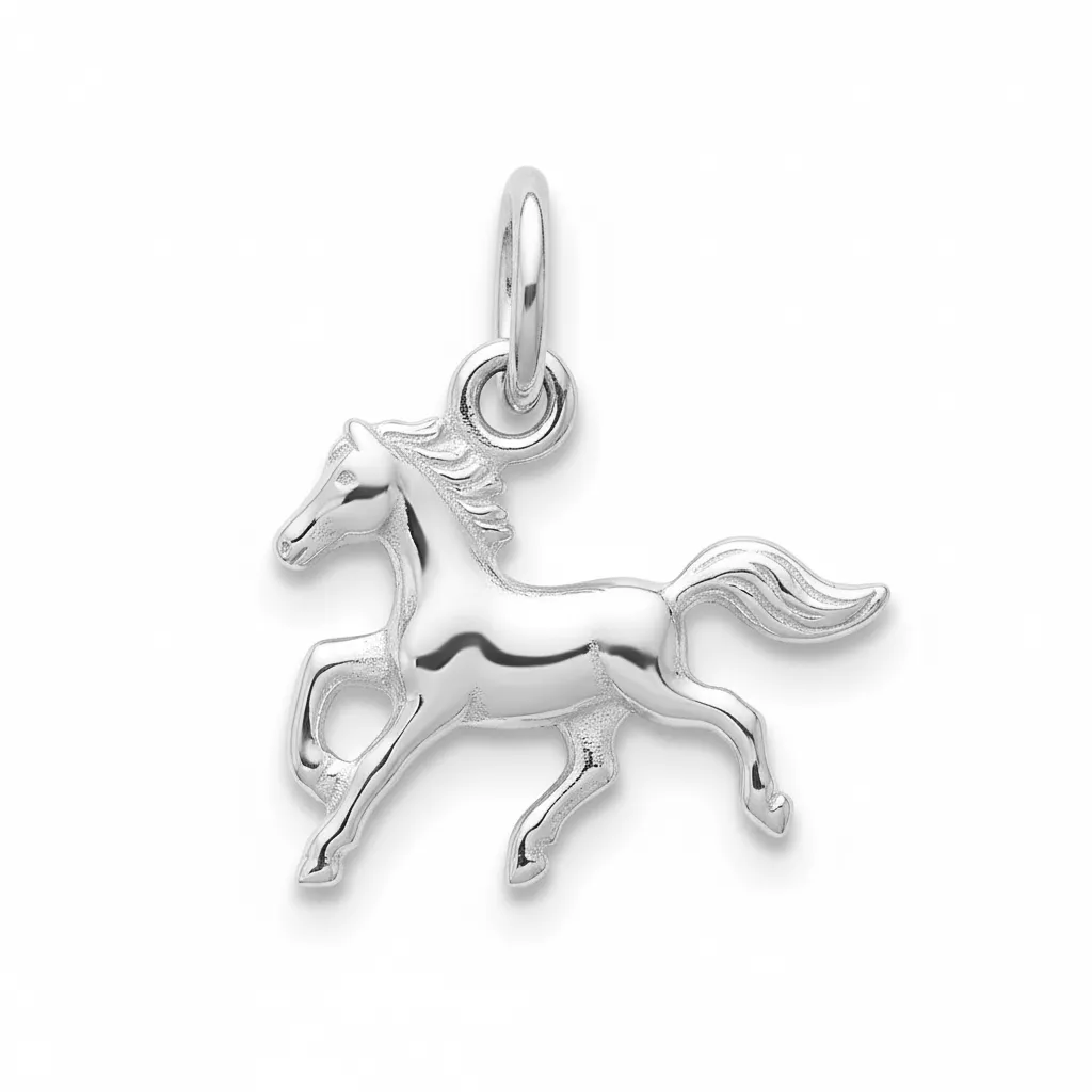 Pendentif Pauine Parchemin Argent Cheval - Pendentif en Argent 925 - Bijoux en Vogue