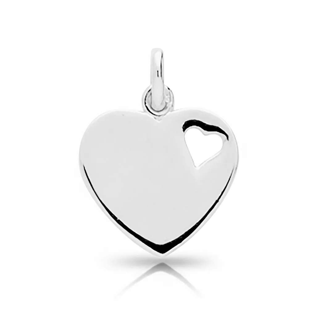 Pendentif Bouziane Parchemin Argent Coeur - Pendentif en Argent 925 - Bijoux en Vogue